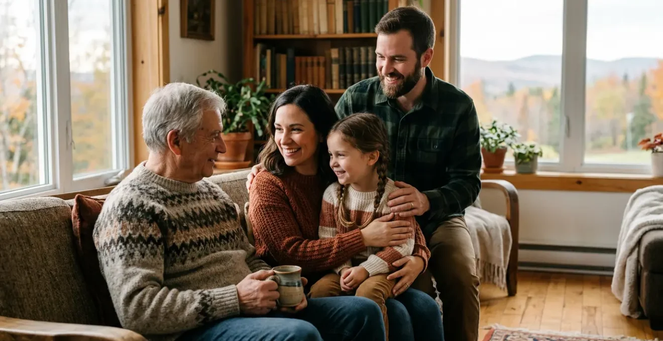 Scene representant la securite familiale face aux accidents quotidiens au Quebec